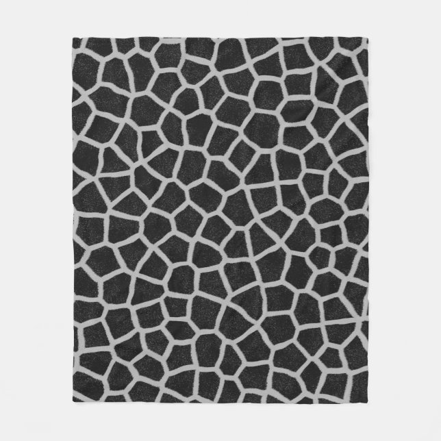 Couverture Polaire Black and White Giraffe Print (Devant)