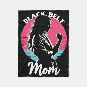 Couverture Polaire Black Belt Maman Arts Martiaux Karate Jiu-jitsu Ta