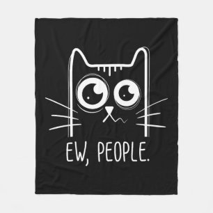 Couverture Polaire Black Cat Ew Personnes Drôle Amoureux des chats
