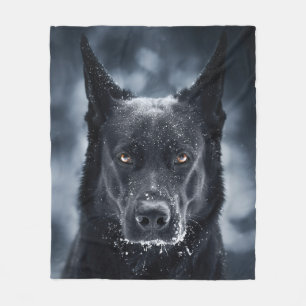 Couverture Polaire Black German Shepherd