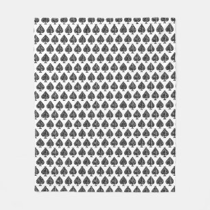 Couverture Polaire Black Jouer Symbole de carte pique forme Lino coup