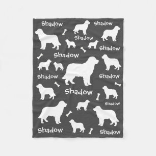 Couverture Polaire Black Lab Personnalisé Grey Chien
