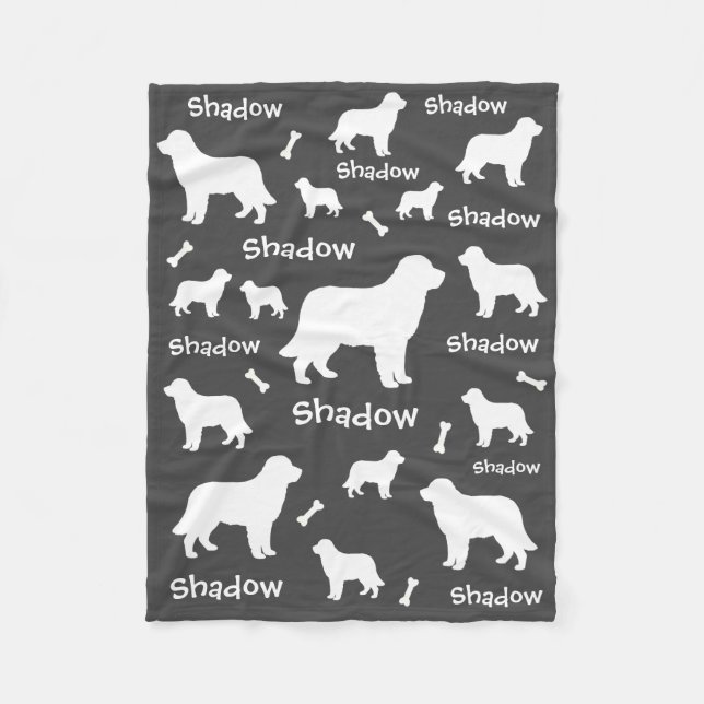 Couverture Polaire Black Lab Personnalisé Grey Chien (Devant)