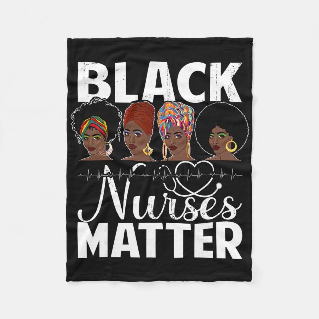 Couverture Polaire Black Nurses Problem - African American Afro Nurse (Devant)