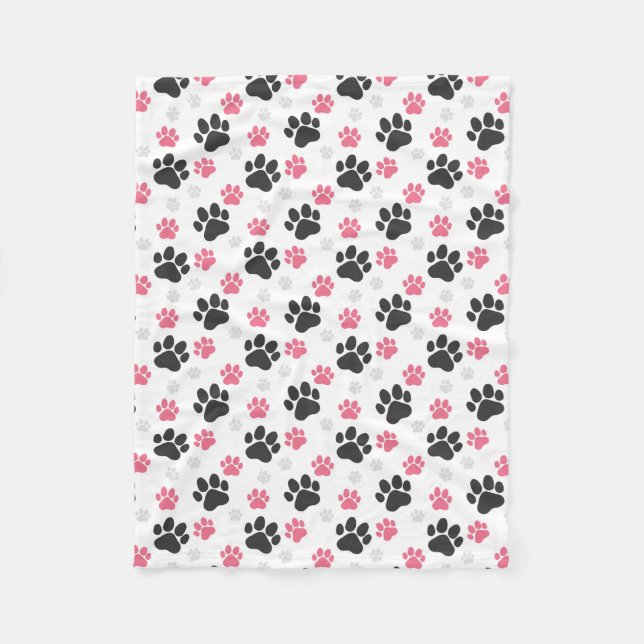 Couverture Polaire Black Pink Paw (Devant)