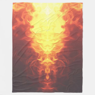 Couverture Polaire Black Red Yellow Ombre Flames
