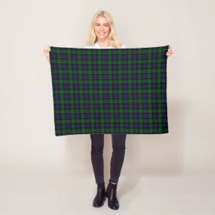 Couverture Polaire Black Watch Tartan Plaid Scottish Plaid Motif