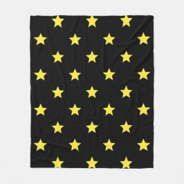 Couverture Polaire Black Yellow Star Art déco Classic Retro Motif