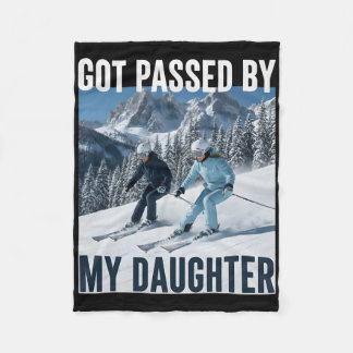 Couverture Polaire Blague de papa skieur drôle a été botté par les pe