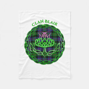 Couverture Polaire Blair Scottish Tartan Celtic Thistle