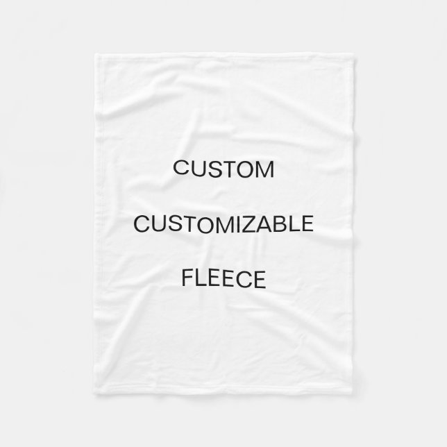 Couverture Polaire Blanc blanc de personnaliser personnalisable faite (Devant)