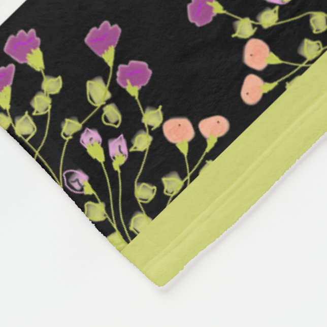Couverture Polaire Blanc noir moderne et vert (Coin)