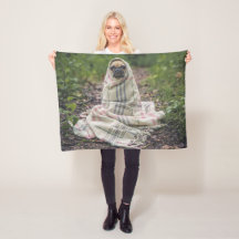 Blanc personnalisé d'ouatine de photo d'animal