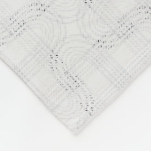 Couverture Polaire Blanc solide texturé.