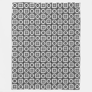 Couverture Polaire Blanc sur le Motif de signalisation géométrique no