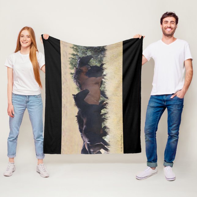 Couverture Polaire Blanche à la mousse (En situation)