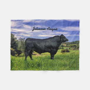 Couverture Polaire Blanche de lancer d'angle noir personnalisée