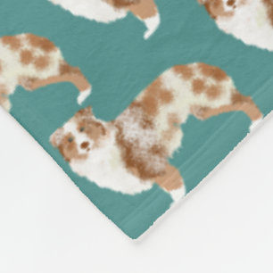 Couverture Polaire Blanche de Merle rouge berger australien