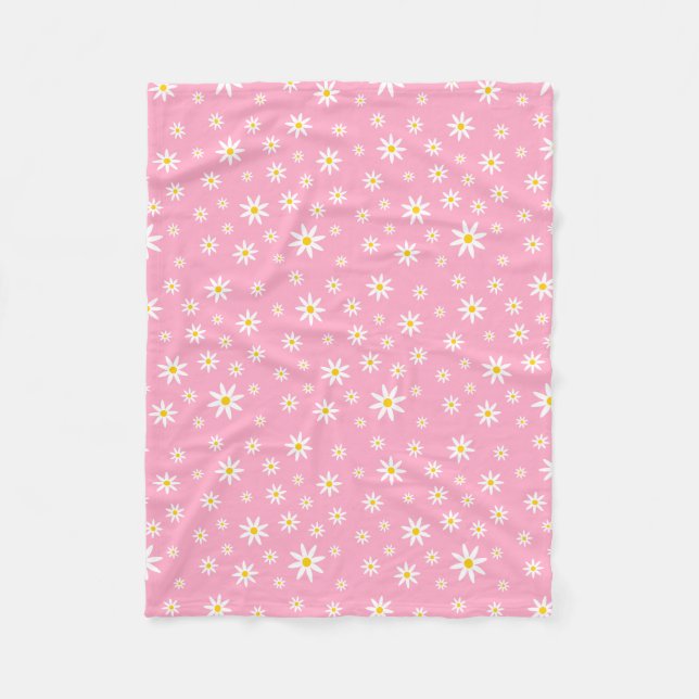 Couverture Polaire Blanche en laiton rose (Devant)