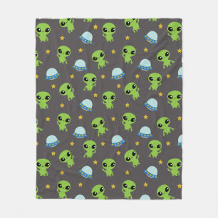 Couverture Polaire Blanche en polaire Alien