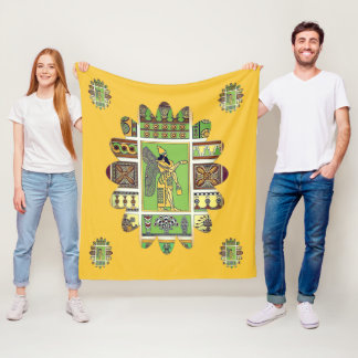Couverture Polaire Blanche en polaire Assyrie Anunnaki