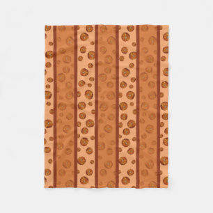 Couverture Polaire Blanche en polaire citrouille