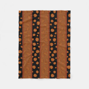 Couverture Polaire Blanche en polaire citrouille