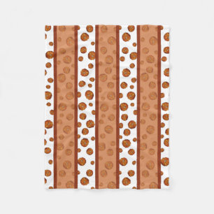 Couverture Polaire Blanche en polaire citrouille