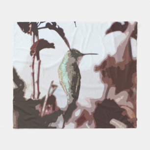 Couverture Polaire Blanche en polaire colibri
