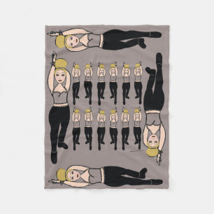 Couverture Polaire Blanche en polaire Danseur Fumer et noir