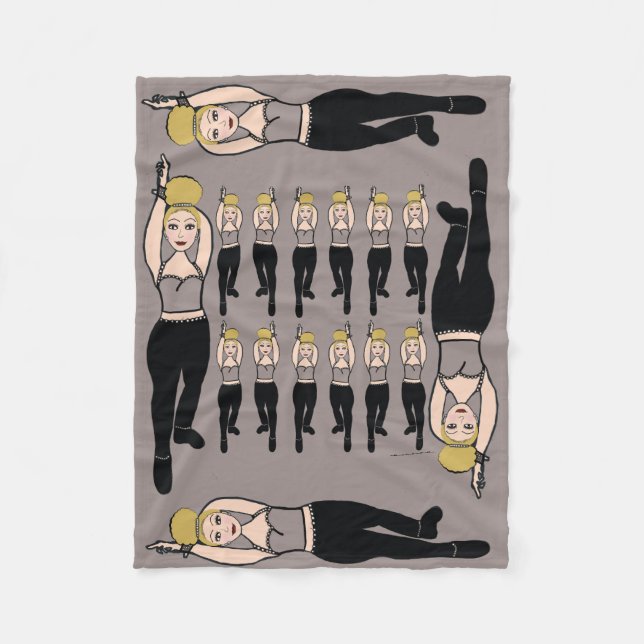 Couverture Polaire Blanche en polaire Danseur Fumer et noir (Devant)