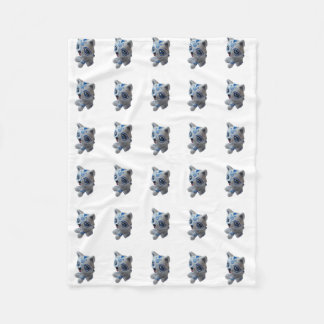 Couverture Polaire Blanche en polaire de chien Husky