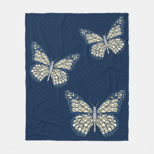 Couverture Polaire Blanche en polaire de monarque juive