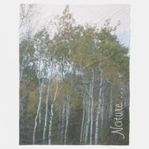 Couverture Polaire Blanche en polaire en écorce blanche