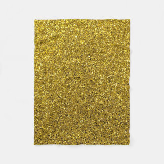 Couverture Polaire Blanche en polaire Parties scintillant or