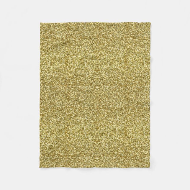 Couverture Polaire Blanche en polaire Parties scintillant or (Devant)