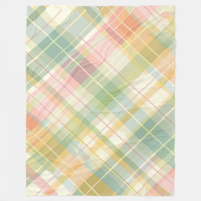 Couverture Polaire Blanche en polaire Pastel (Devant)