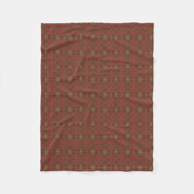 Couverture Polaire Blanche en polaire rouge (Devant)