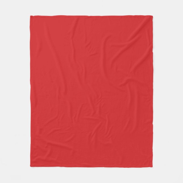 Couverture Polaire Blanche en polaire rouge Noël (Devant)