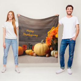 Couverture Polaire Blanche en polaire traditionnelle de Thanksgiving
