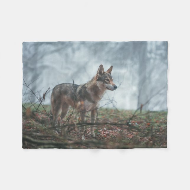 Couverture Polaire Blanche en polaire Wolfdog (Devant (Horizontal))
