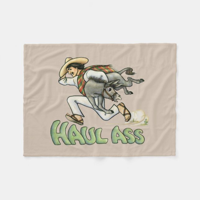 Couverture Polaire Blanche en toison à âne (Devant (Horizontal))