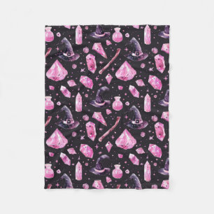 Couverture Polaire Blanche en toison de Sorcière Rosy