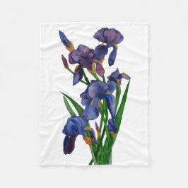 Couverture Polaire Blanche Fleecy Iris violet