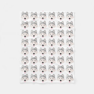 Couverture Polaire Blanche polaire argent Husky Love