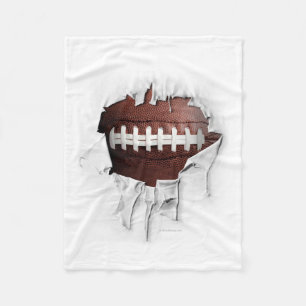 Couverture Polaire Blanche polaire blanche de football déchirée