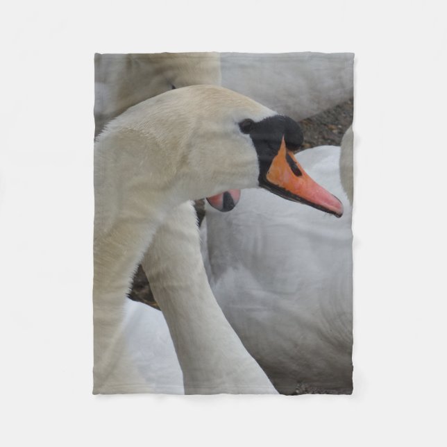 Couverture Polaire Blanche polaire blanche en cygne (Devant)