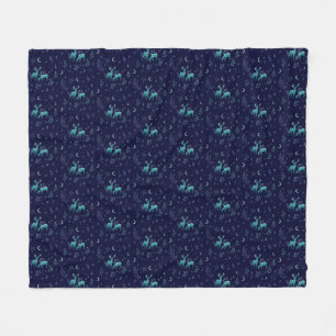 Couverture Polaire Blanche polaire de cerf bleu