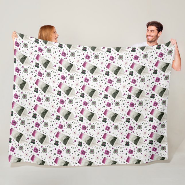 Couverture Polaire Blanche polaire de fierté sexuelle (En situation)