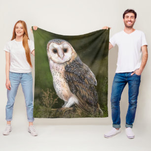 Couverture Polaire Blanche polaire de la chouette de l'Ouest